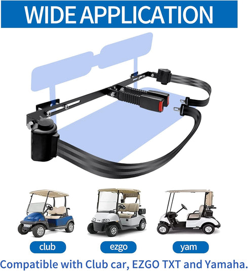 YOUXIFUN Retractable Golf Cart Seat Belt Bracket Kit for EZGO, Club Car, Yamaha