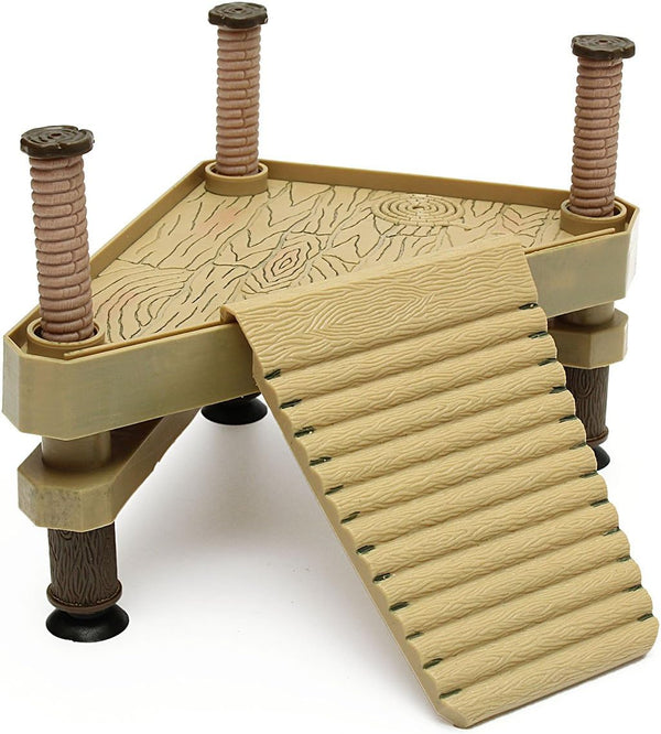 VOVOV Floating Turtle Pier Rectangular Terrapin Dock, Frogs Reptile Ramp Platform, 18.5cm