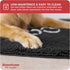My Doggy Place Microfiber Dog Mat for Muddy Paws, 31" x 20" Charcoal with Paw Print - Absorbent Dog Cleaning Mat