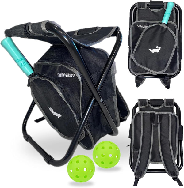 Generic 2 in 1 Pickleball Bag and Foldable Chair, Adjustable Bag with Foldable