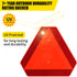 Slow Moving Vehicle Sign, Plastic DOT Triangle Signs, SMV Sign for Golf Cart Accessories, Tractor
