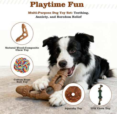 Set Puppy Supplies Starter Kit Puppy Essentials and Dog Stuff for Small Dogs, Includes Bowls, Toys, Toothbrush, Treat