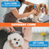 Dog Brush for Shedding - 9 PCS Pet Slicker Hair Brush Kit with Nail Clipper and File for All Dogs Cats, Blue