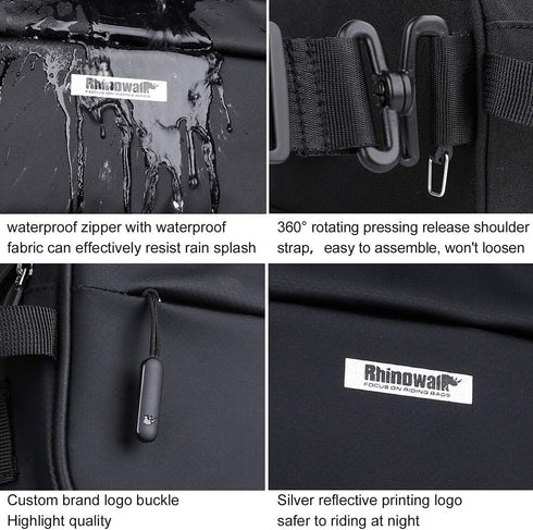 Rhinowalk Bike Handlebar Bag, Waterproof Multifunctional Front Bag for Mountain and Road Bikes, Cycling Accessories
