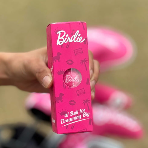 Shanker Golf Balls - Birdie Pink Golf Balls, Funny Gift for Women (Sleeve of 3, Novelty)