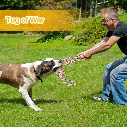ETACCU Dog Rope Toys for Large & Medium Dogs, 2 Pack 22 Inch Tug of War Toy for Aggressive Chewers, Indestructible