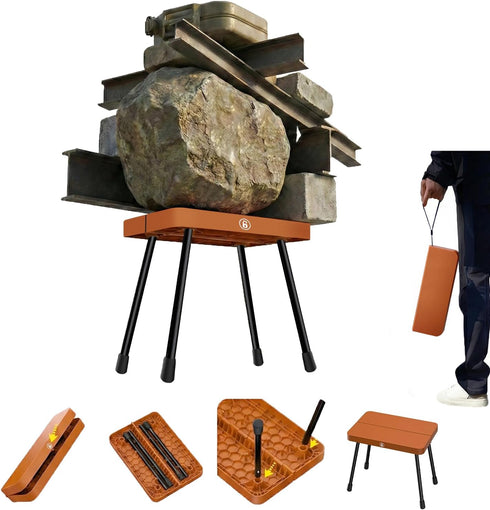 Kyxetuo Portable Camping Stool & Travel Seat - 300 lbs Heavy Duty, Aluminum
