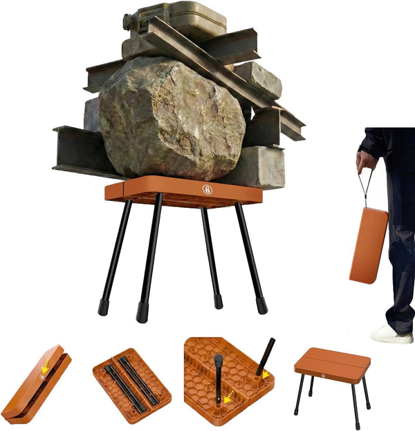 Kyxetuo Portable Camping Stool & Travel Seat - 300 lbs Heavy Duty, Aluminum