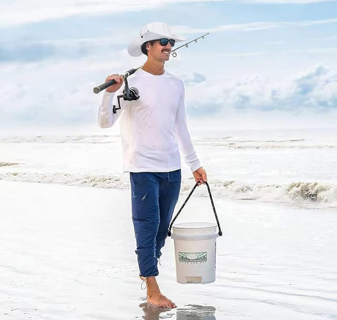 Foldable Bucket Hats with String, Wide-Brim Hiking Fishing UV Sun Protection Floppy Sun Hat
