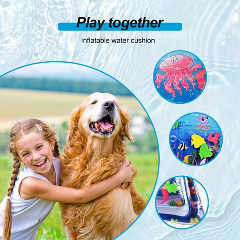 (#A1) AIIONP Thickened Water Sensor Play Mat, Sensory Water Play Mat for Cats, Pet Water Sensory Mat, Cat Water Play