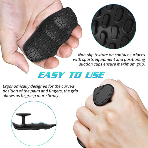 SELBATON Anti-Slip Workout Grips, Ergonomics Rubber Gym Grips, Weight Lifting Grips for Hand Protection, Workout Gym