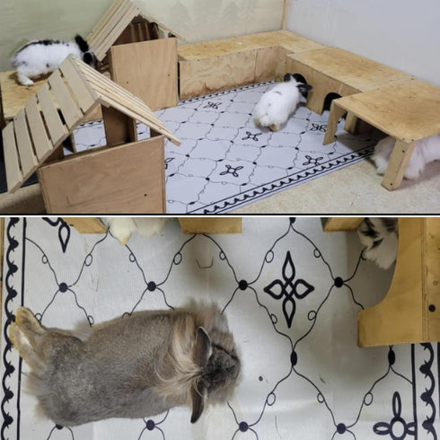 Liner,78.739.4in Chinchillas kathson Extra Large Rabbit Cage Reusable Guinea Pigs Rug Anti-Slip Dog Playpen Mat