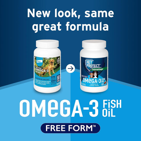 Pet Protect Omega 3 Supplement for M/L Dogs, 60 Capsules