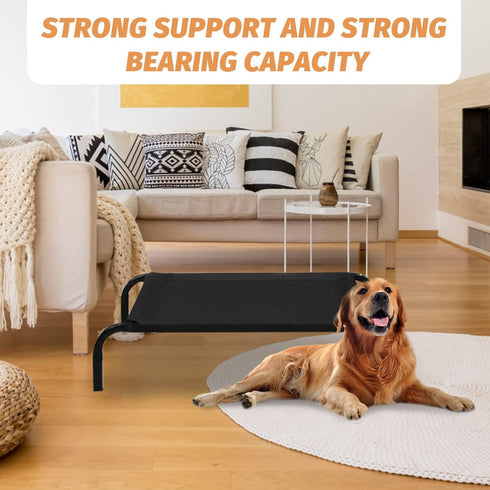 Pet Bed Mesh Elevated Dog Bed, Breathable Indoor Pet Hammock, Detachable Dog Bed for Puppy Sleeping