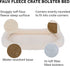 Furhaven Dog Bed for Extra Small Dogs & Indoor Cats, 100% Washable, Cream Sherpa Fleece Bolster Crate Pad, Extra Small