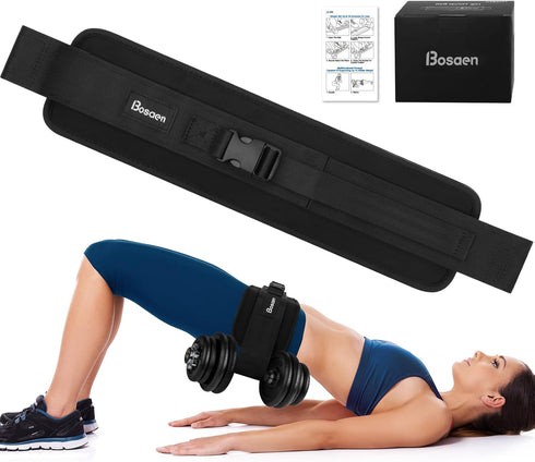 Hip Thrust Belt - Dumbbell Belt with Non-slip Padding for Safety and Easy Use with Weights