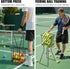 wasoyun 75 50 Tennis & Pickleball Hopper with Wheels Ball Pick Up Basket, Pickleball Ball Retriever Ball Holder Storage