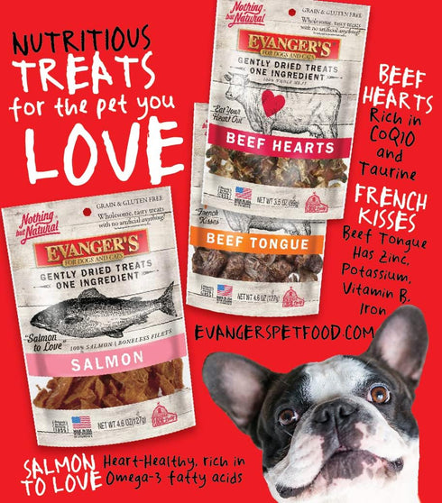 Evanger's Nothing But Natural Gently Dried Beef Liver Treats for Dogs - Healthy Snack