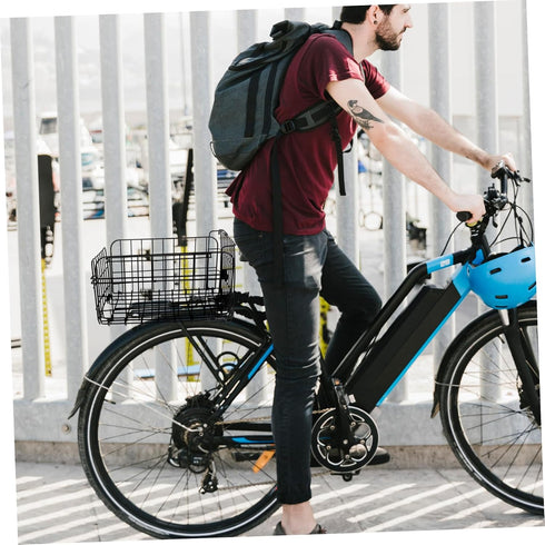 BESPORTBLE Foldable Electric Bike Basket Black Storage Basket for Bicycle and Bike Easy to Install Stylish Gadget