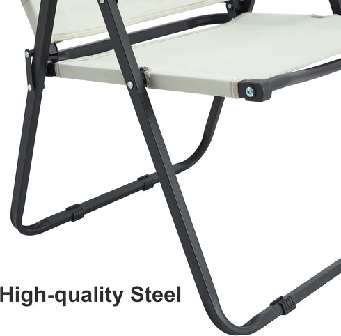 Set 2, 280lbs Portable Folding Camping Chair of NoblleSprout Lightweight Durable Compact Outdoor Travel Chairs