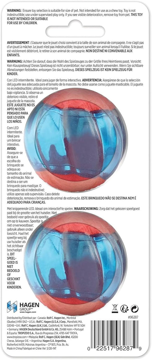 ZEUS Duo Balls with LED, Interactive Dog Toys, Small (96287)