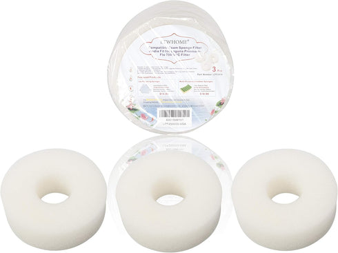LTWHOME Compatible Foam Sponge Filter Media for Laguna Pressure-Flo 700 UVC Filter (Pack of 3)