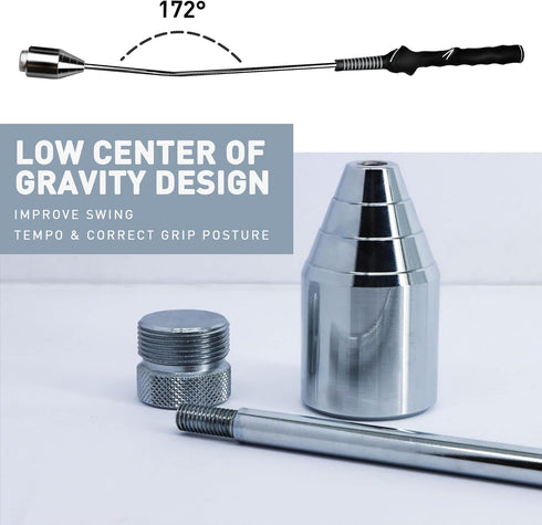 Golf Swing Trainer Aid - Golf Grip Trainer for Warm-up, Swing Tempo Training, Weighted Golf Club for Indoor Practice