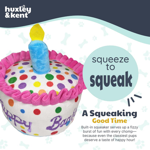Huxley & Kent Funny Dog Toy - Power Plush Squeaky Toy for Small, Medium & Large Dogs