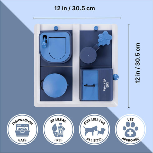 2 3 TRIXIE Poker Box Dog Activity Interactive Toy, Level Food Puzzle Game, Brain Teasing Treat Dispenser, IQ and Mental
