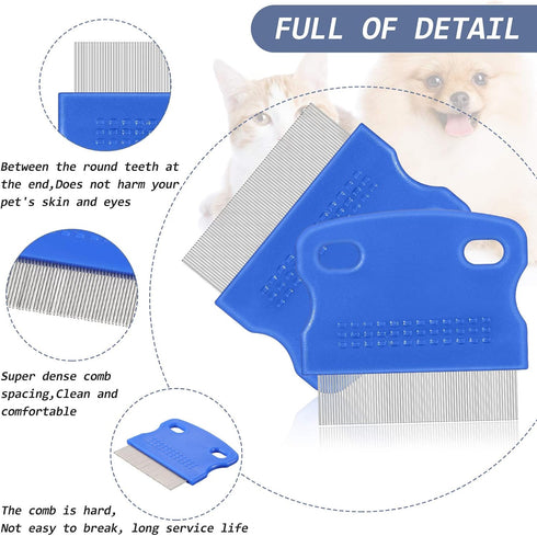 10 Pieces Tear Stain Remover Comb, Stainless Steel Pet Grooming Comb for Dogs and Cats