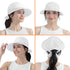 SUN CUBE Women Wide Brim Sun Hat for Outdoor UV Protection, Convertible Zip-Off Beach Hat Ponytail Visor
