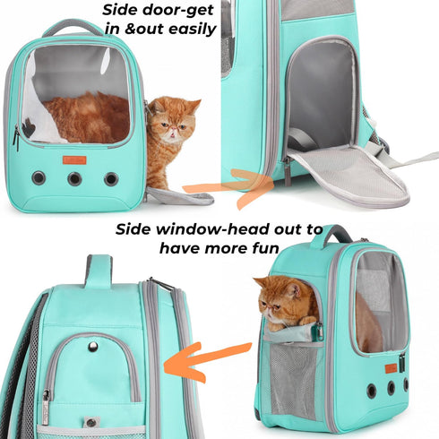 Lollimeow Airline-Approved Pet Carrier Backpack - Bubble Carrier for Cats & Puppies, Designed for Travel & Outdoor Use,