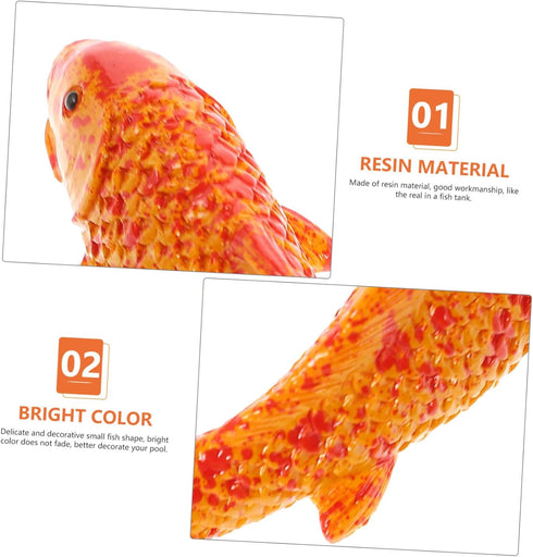 20Pcs Fish Shape Resin Aquarium Supply Paper Cup, Small Fish Tank Supplies, Luminous Fish Figure Decorations
