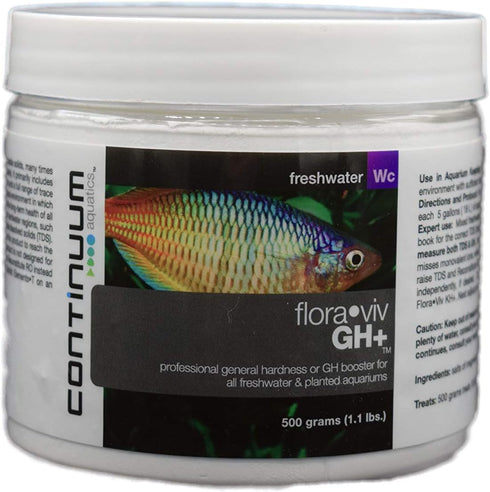 Continuum Aquatics Flora Viv GH+ General Hardness Booster for Freshwater and Planted Aquariums, 500g