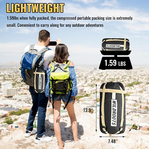 WILDROOTS Outdoor Camping Sleeping Bags for Hiking, Hunting, and Travel