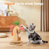 OFFKITSLY Track,2-in-1 Cat Toy Ball Interactive Cat Toy for Indoor Cats,Natural Sisal Ball with Solid Wooden