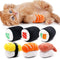 CiyvoLyeen 6 Pack Sushi Cat Toys with Catnip, Sushi Roll Pillow for Boredom Relief and Teeth Cleaning