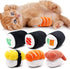CiyvoLyeen 6 Pack Sushi Cat Toys with Catnip, Sushi Roll Pillow for Boredom Relief and Teeth Cleaning