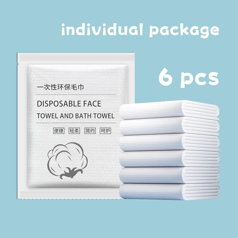 6 55 28 Inches, Disposable Bath Towels, Pcs Large Travel Bath Towel * Travel Essentials Compressed Towel - Portable