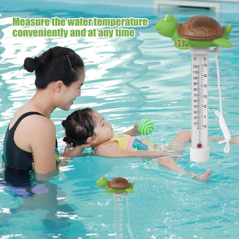 Cndiyald Floating Pool Thermometer with Cute Turtle Design, Baby Bathtub & Aquarium Temperature Gauge
