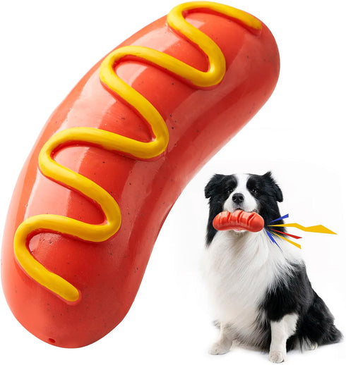 Dog Chew Toys for Aggressive Chewers, Indestructible Rubber Toy for Tough Chewing Dogs