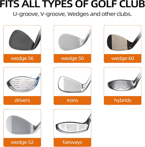 Sukiise Golf Club Groove Sharpener, Re-Grooving Tool and Cleaner for All Irons Pitching Sand Lob Gap and Approach