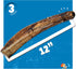 Jack&Pup Rib Bones for Dogs | All Natural Large Dog Bones | Single Ingredient Dog Chew Bones (12 inch, 3 Pack)