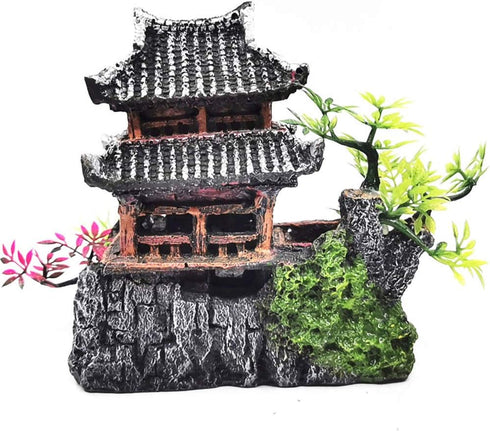 Aquarium Ornament - Classical Resin Castle Decorations, Realistic Details Castle for Fish Tank