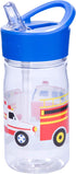 Wildkin Kids 16 Oz Water Bottle with Straw Lid & Handle, Easy to Clean, Ideal for School & Travel - Heroes