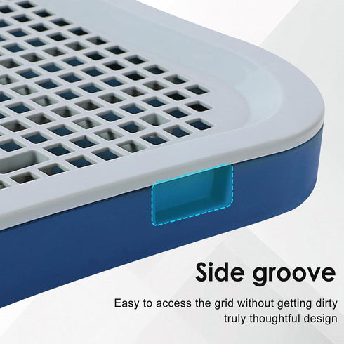 BESTMAN MARINE Pee Pad Holder,Dog Potty Tray with Splash Guard,Indoor Potty for Small Dogs, Waterproof and Easy