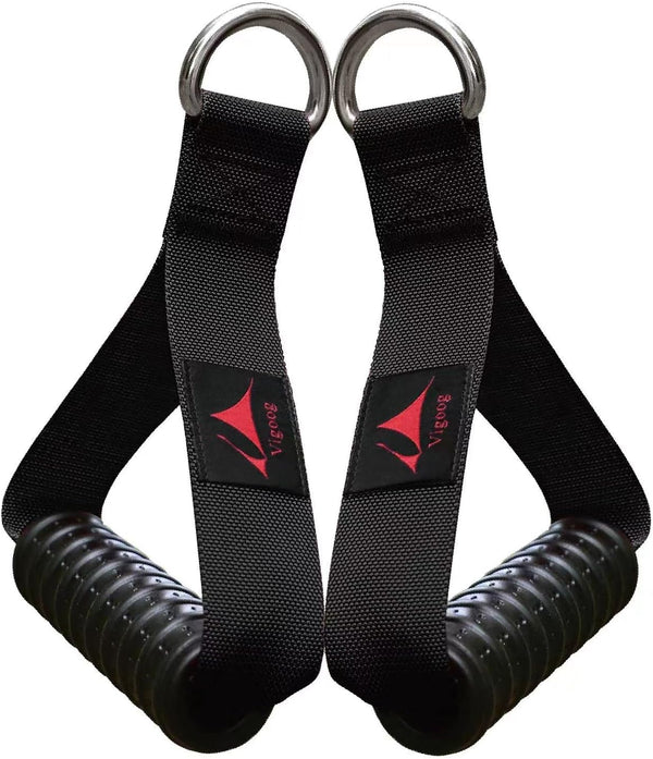 Heavy Duty Gym Workout Handles Attachment for Cable Machine - Compatible with Resistance Band, Pulley System