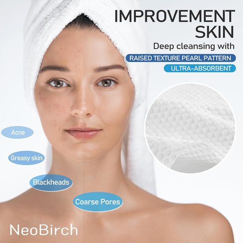 NeoBirch 40Pcs 11.8 9.5 inches Premium Disposable Compressed Face Towels Tablets Large Size Extra Thick Portable