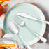 Travel Utensils with Case, 4pcs Stainless Steel Cutlery Set for Camping, Picnic, Hiking, Office (Light Green)