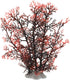 JIH 8 inch 2 Aquarium Decor Plastic Plant Small,Fish Tank Decoration Ornament Artificial Plants (Dark Red Pcs)